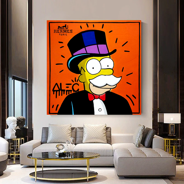 Simpsons Canvas Wall Art – Hermes by Alec