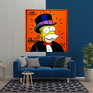 Simpsons Canvas Wall Art – Hermes by Alec-GraffitiWallArt