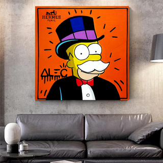 Simpsons Canvas Wall Art – Hermes by Alec-GraffitiWallArt