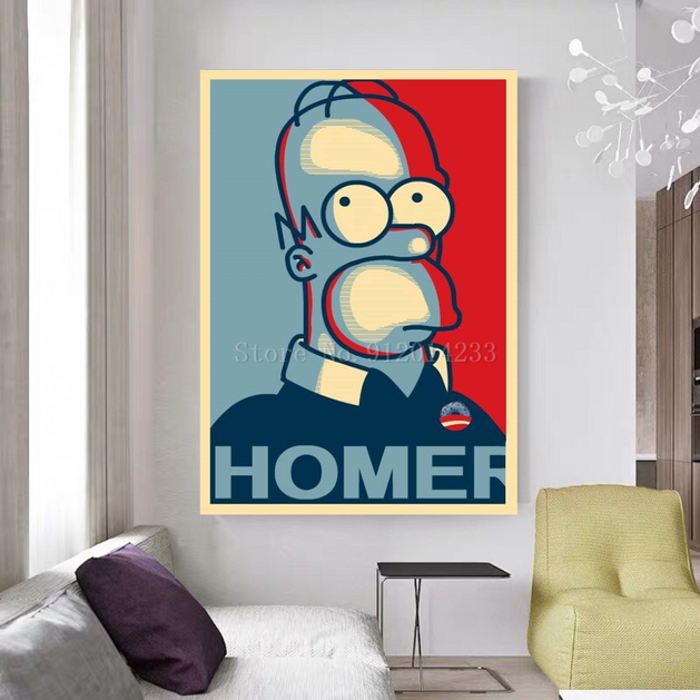 Simpsons HOMER Canvas Wall Art