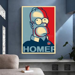 Simpsons HOMER Canvas Wall Art-GraffitiWallArt