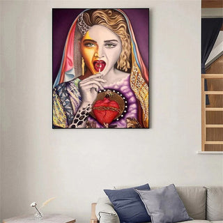 Singer Madonna Canvas Wall Art-GraffitiWallArt