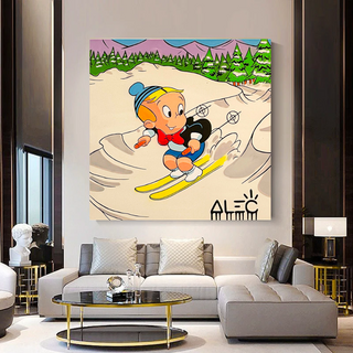 SkiingRichie Rich Canvas Wall Art: Enhance Your Skiing Décor-GraffitiWallArt