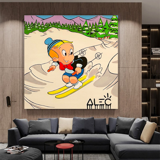 SkiingRichie Rich Canvas Wall Art: Enhance Your Skiing Décor-GraffitiWallArt