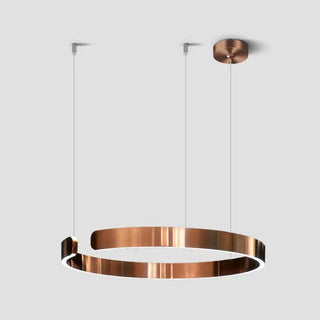 Sleek Minimalist Ring Chandelier - Aluminum Plated-GraffitiWallArt