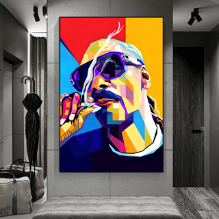 Snoop Famous Singer HipHop Canvas Wall Art-GraffitiWallArt