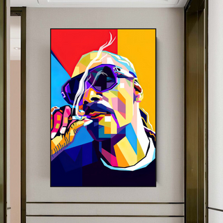 Snoop Famous Singer HipHop Canvas Wall Art-GraffitiWallArt