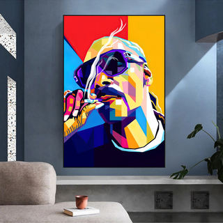 Snoop Famous Singer HipHop Canvas Wall Art-GraffitiWallArt