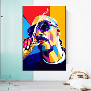 Snoop Famous Singer HipHop Canvas Wall Art-GraffitiWallArt