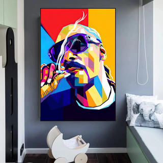 Snoop Famous Singer HipHop Canvas Wall Art-GraffitiWallArt