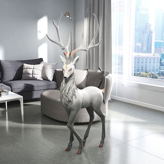 Snow Reindeer Statue for Home Decor-GraffitiWallArt