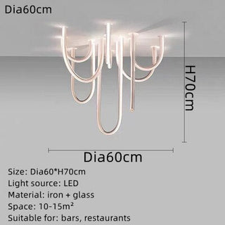 Soft Hose LED Ceiling Chandelier - Illuminate With Elegance-GraffitiWallArt