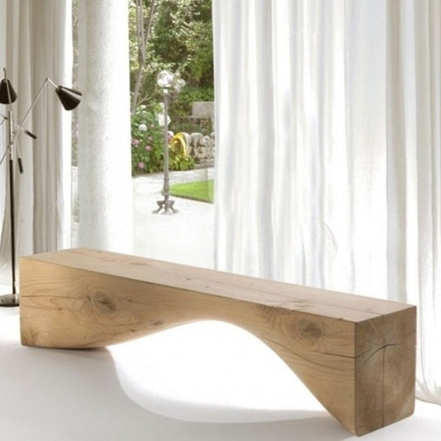 Solid Wood Bench: Expertly Crafted Furniture-GraffitiWallArt