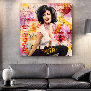 Sophia Loren "Get Wild" Canvas Wall Hanging Art-GraffitiWallArt