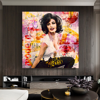 Sophia Loren "Get Wild" Canvas Wall Hanging Art-GraffitiWallArt