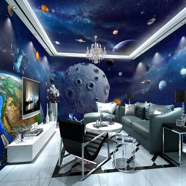 Space Adventure: It's Time to Go to Space Nursery Wallpaper-GraffitiWallArt