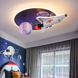 Space Rocket LED Ceiling Light for Kids Room-GraffitiWallArt