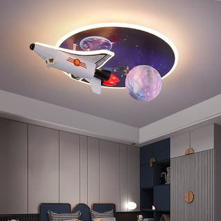 Space Rocket LED Ceiling Light for Kids Room-GraffitiWallArt