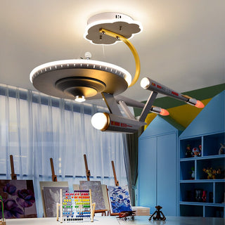 Space Ship Galaxy LED Light for Kids Room-GraffitiWallArt