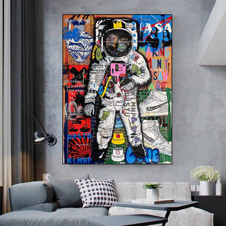 Spaceman Luxe Canvas Wall Art-GraffitiWallArt