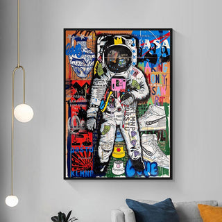 Spaceman Luxe Canvas Wall Art-GraffitiWallArt