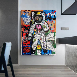 Spaceman Luxe Canvas Wall Art-GraffitiWallArt