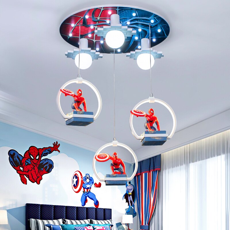 Spiderman LED Hanging Light for Kids Room-GraffitiWallArt