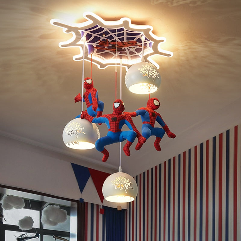 Spiderman Pendant Light - Art Deco Lighting for Kids Room-GraffitiWallArt