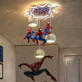 Spiderman Pendant Light - Art Deco Lighting for Kids Room-GraffitiWallArt