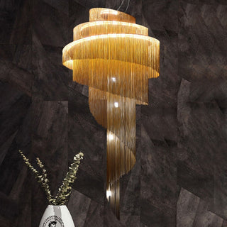 Spiral Chandelier Chain: Quality and Versatile Solution-GraffitiWallArt