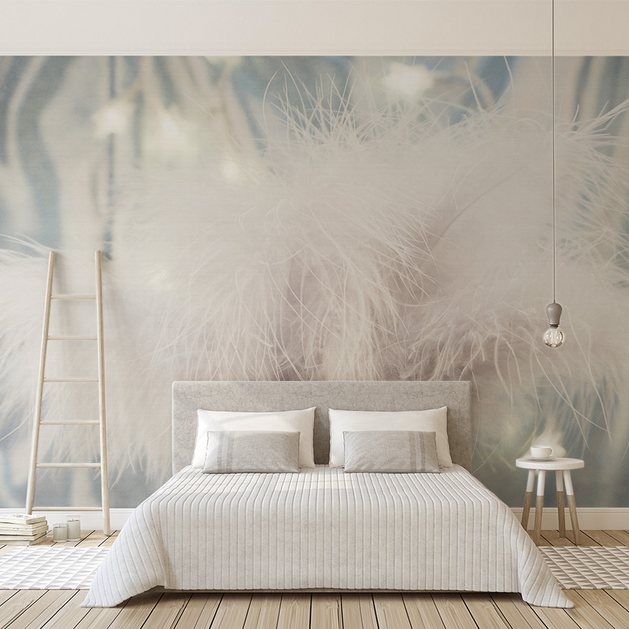 Sprinkle Cotton Blow: Leaves Wallpaper Murals-GraffitiWallArt