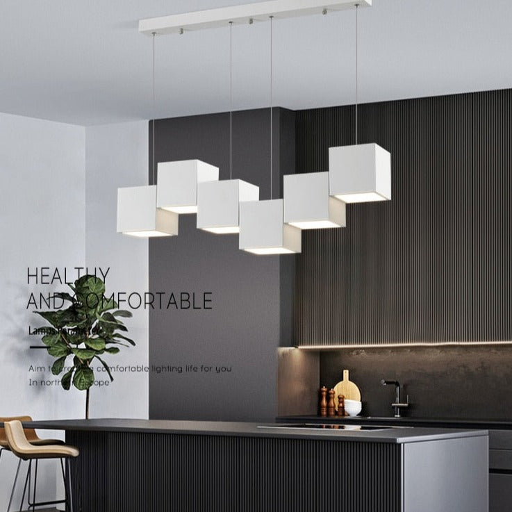 Square Blocks Pendant Light-GraffitiWallArt