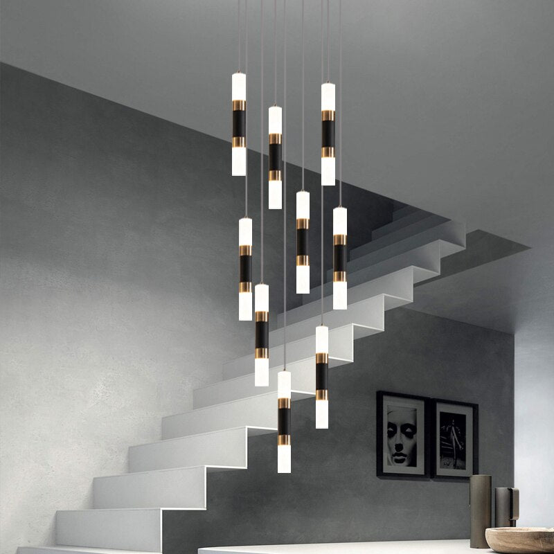 Staircase Chandelier - Illuminate with Acrylic Chandelier-GraffitiWallArt