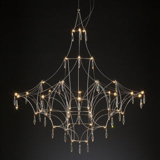 Starry Crystal Minimalistic Chandelier-GraffitiWallArt