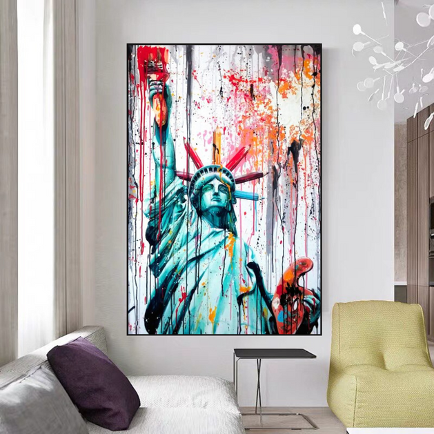 Statue of Liberty Canvas Wall Art - A Symbol of Freedom and Hope-GraffitiWallArt