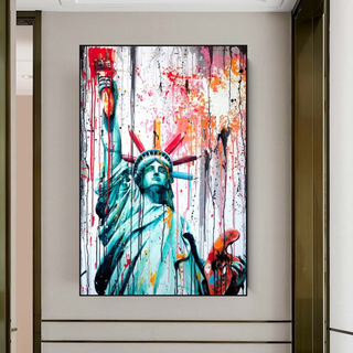 Statue of Liberty Canvas Wall Art - A Symbol of Freedom and Hope-GraffitiWallArt