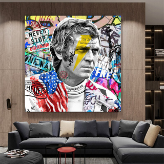 Steve Mc Queen Racing Canvas Wall Art-GraffitiWallArt