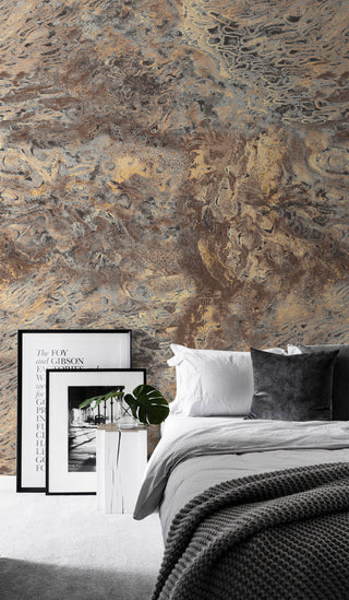 Stone Effect Luxe Wallpaper Mural-GraffitiWallArt