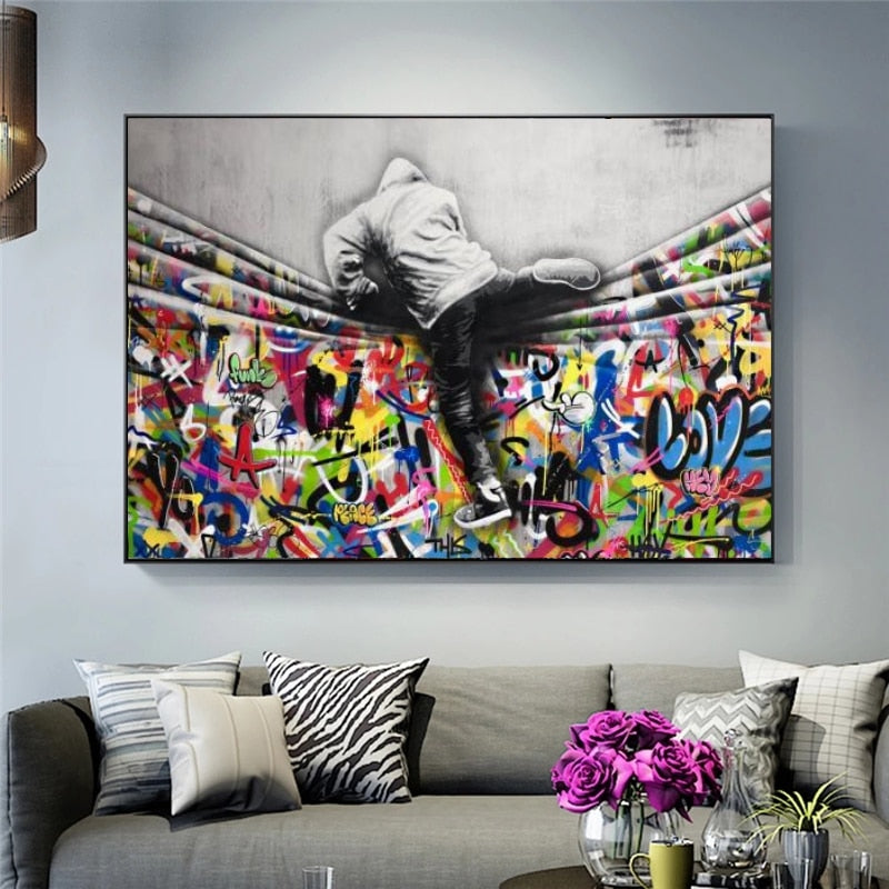 Street Art Canvas Posters - Modern Graffiti Prints for Home Decor-GraffitiWallArt