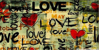 Street Art of Love Canvas Wall Art-GraffitiWallArt