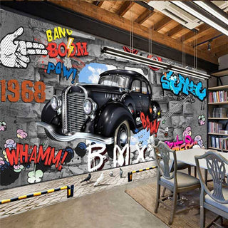 Street Racing Adventure 3D Graffiti Wallpaper-GraffitiWallArt