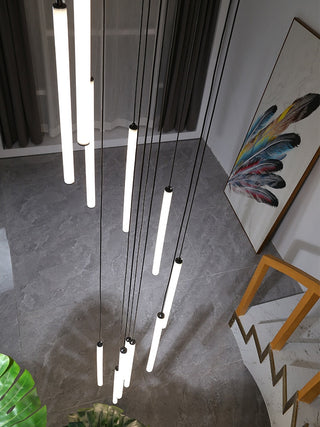 Strip Cylinders Chandelier - Sleek & Modern Lighting-GraffitiWallArt