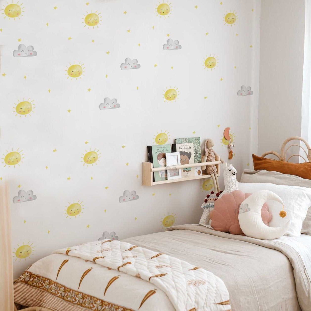 Sun Wall Stickers Wall Decal - Easy to Apply & Remove-GraffitiWallArt