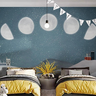 Sunrise to Sunset: Moon Timings Nursery Wallpaper-GraffitiWallArt