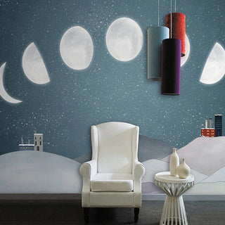 Sunrise to Sunset: Moon Timings Nursery Wallpaper-GraffitiWallArt