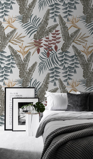 Suttle Leaves Wallpaper Mural-GraffitiWallArt