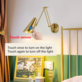 Swing Long Arm Internal Touch Sensor Wall Lamp-GraffitiWallArt