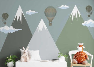 Swiss Alps Snow: Kids Room Wallpaper Mural-GraffitiWallArt