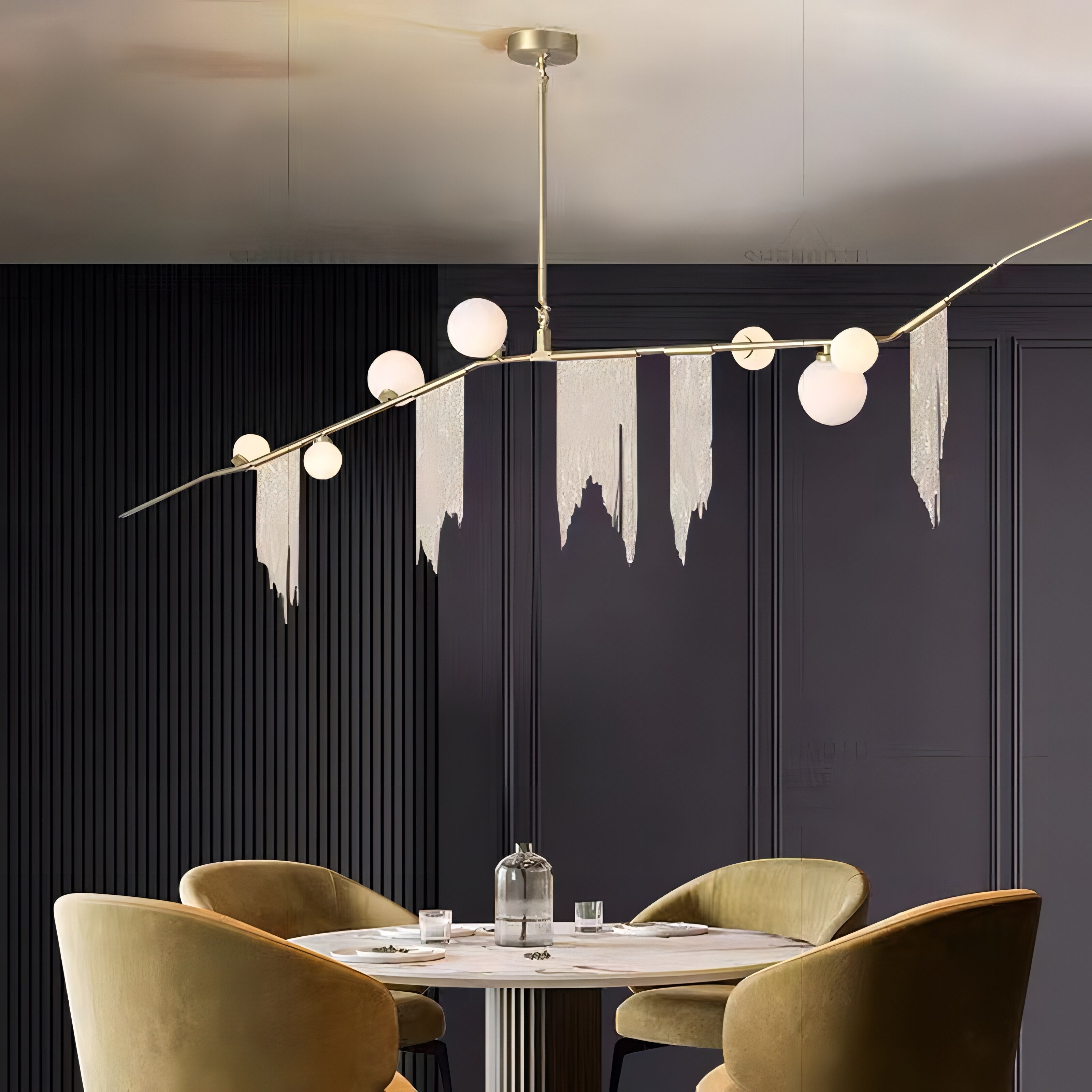 Tassel Chandelier: Lighting with a Touch of Elegance-GraffitiWallArt