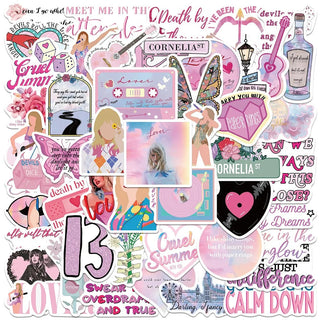 Taylor Swift Pink Stickers Pack-GraffitiWallArt